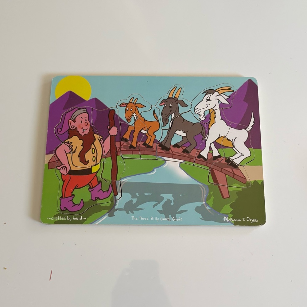 Three Billy Goats Gruff Wooden Puzzle - Melissa and Doug